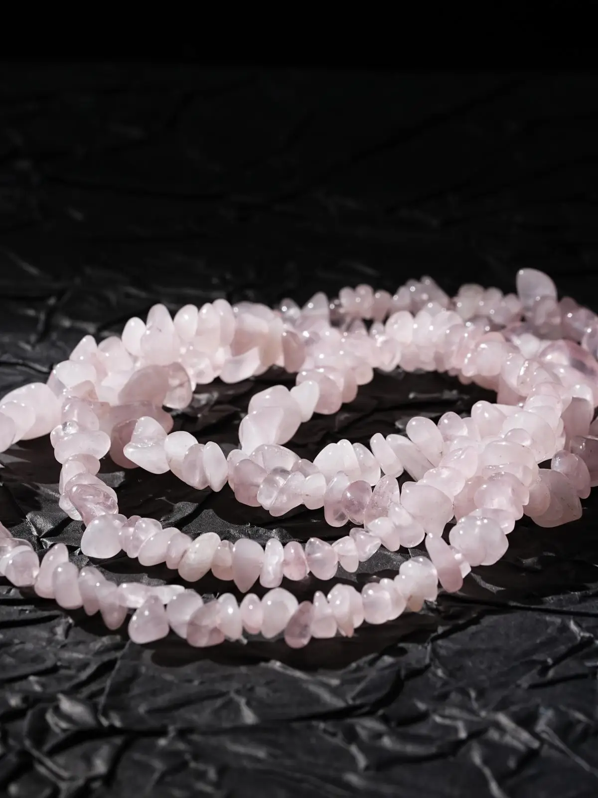 AliExpress QUKE 32" Inch Natural Stone Pink Quartz Gravel Chip Bead Irregular Loose Bead for Jewelry Making DIY Necklace Bracelet Accessory