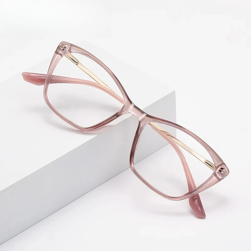 KUXA New Fashion Cat-eye Montature da donna personalizzate Design Lettura Occhiali anti-luce blu possono essere personalizzati con prescrizione