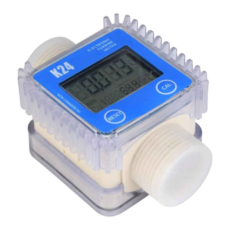 1 Piece Digital K24 Turbine Oil Fuel Flow Meter Chemicals Water Sea Liquid Flow Meters Measuring Tools