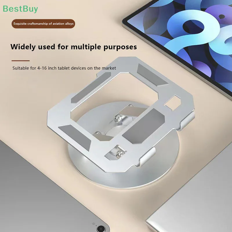360° Rotatable Tablet Stand Adjustable Foldable Desktop Stand Holder Compatible For 4.7-12 Inch Ipad Pro/Air/Min Laptop Tablet