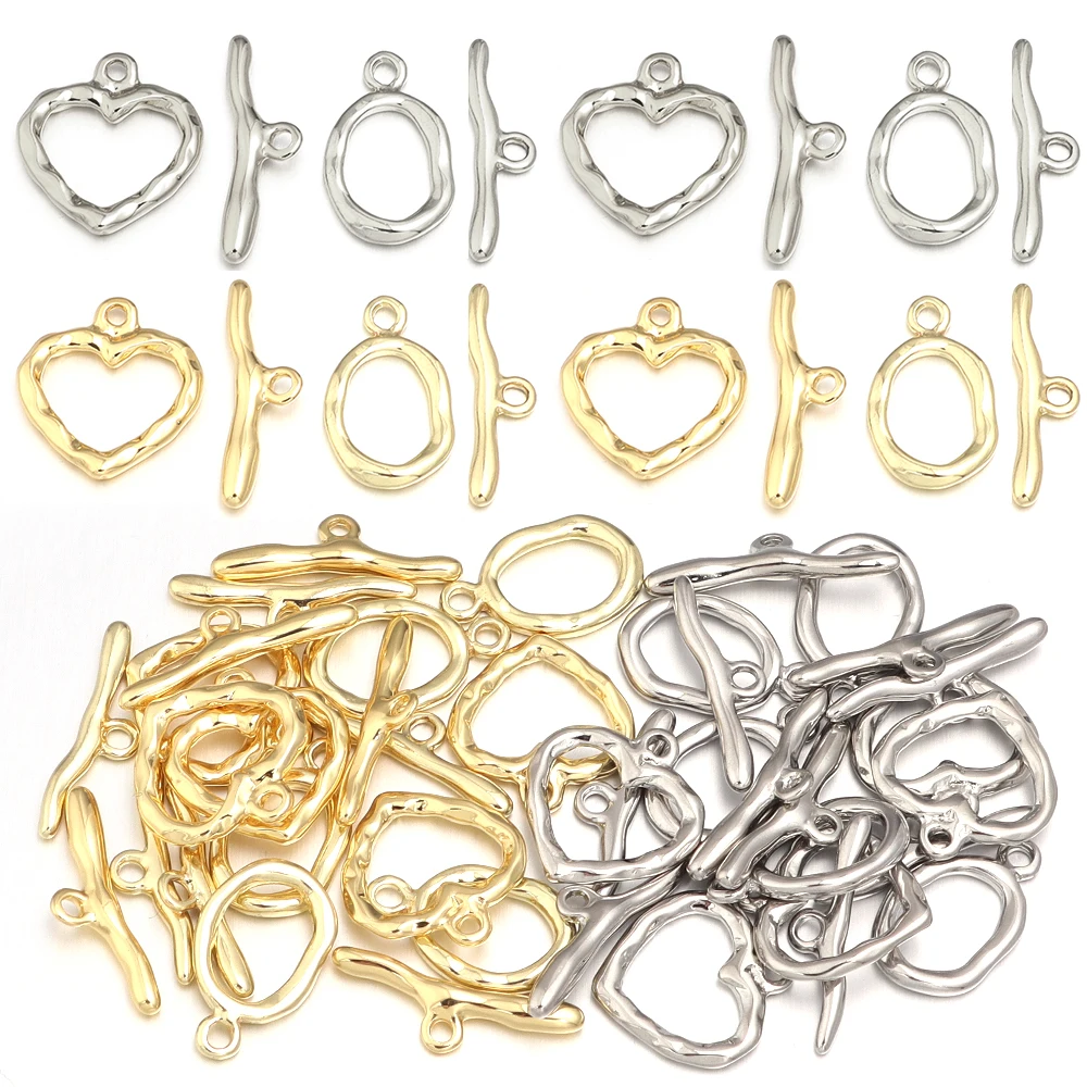 5Sets Kupfer OT Verschlüsse Metall Ring Toggle Verschlüsse Schnalle Anschlüsse Für Schmuck Machen DIY Handgemachte Halskette Armbänder Zubehör