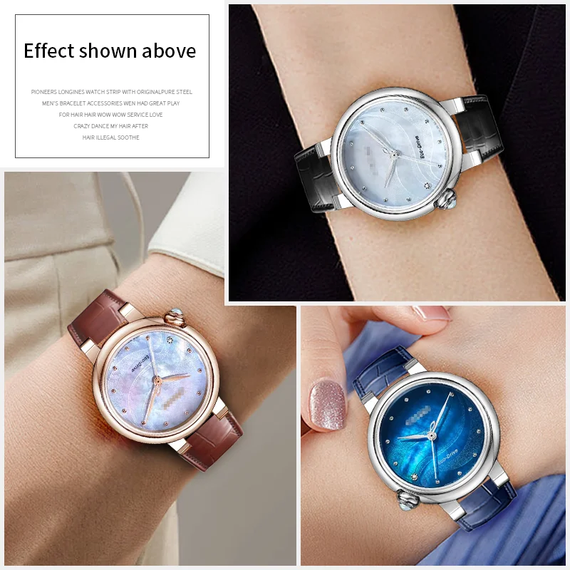 ل أوليس ناردين مارين 6300 263 6319 الرجال النساء 22*10 مللي متر 24*12 مللي متر محدب الجلود حزام الساعات الأزرق حزام ساعة اليد سوار إكسسوارات