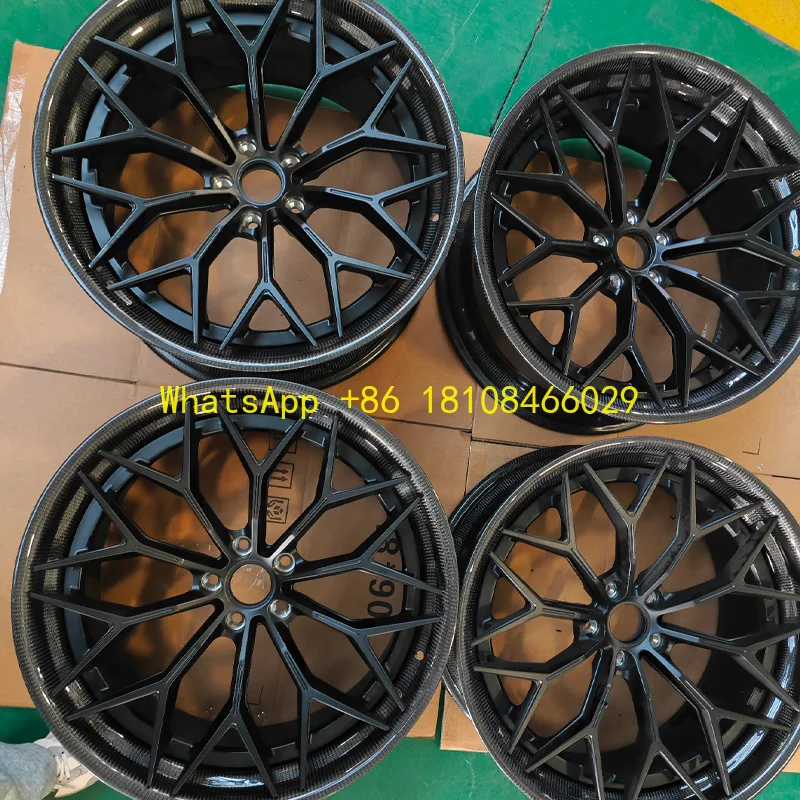 

Carbon Fiber Wheel Deep Dish Matte Black Rim Concave Custom Forged Wheel 5x114.3 5x120 5x112 Car Alloy Wheels