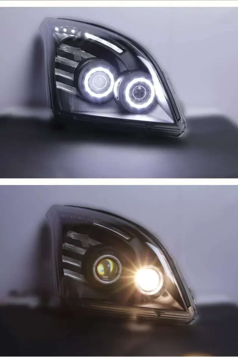 مجموعة المصابيح الأمامية لسيارة Toyota Prado LC120 2700 مع مصباح جري نهاري زينون #4