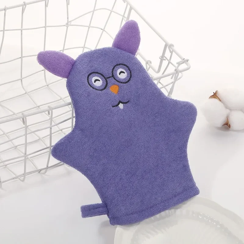 Gants de bain de dessin animé pour enfants, gant de toilette animal mignon, brosse de douche, produits de lavage propres, enfants et tout-petits