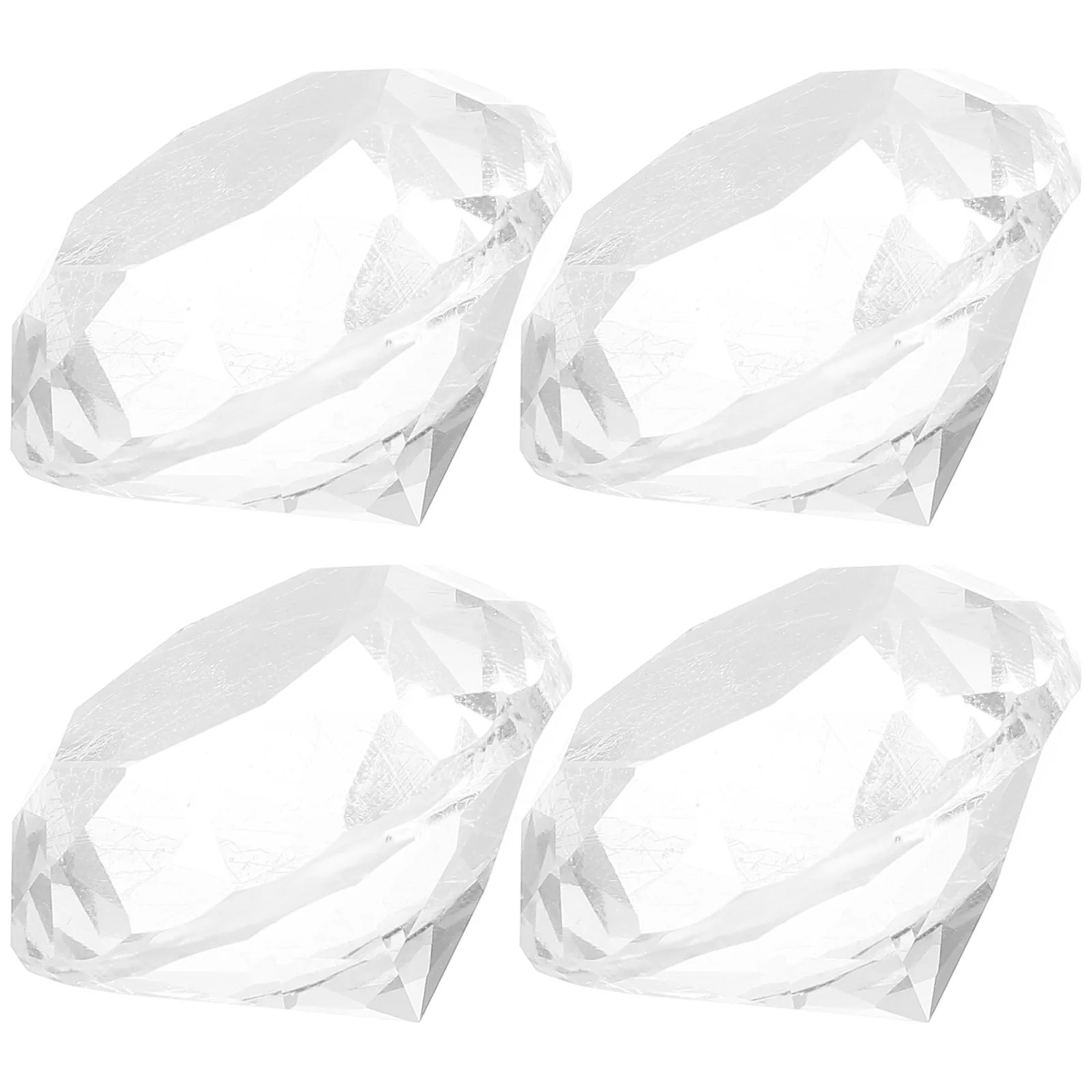 4 قطعة الحلي الماس الزجاجي الشفاف فو كريستال لطاولة الزفاف محور زهرية حشو سطح المكتب الديكور حفلة المنزل #5