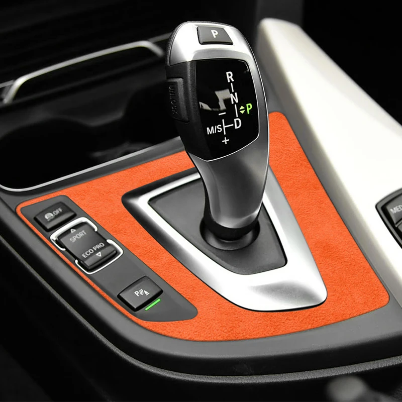 For BMW 3 4 Series  F30 F34 F32 F33 F36 Made of Alcantara Gear Shifter Panel Cover Trim Stickers Car Interior Tuning Accessories