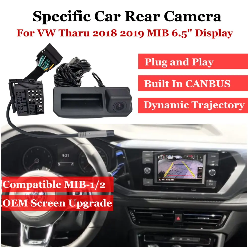 

Plug & Play Car Rear Camera For Volkswagen VW Tharu 2018 2019 MQB MIB 6.5" Screen Vehicle Backup CAM Upgrade Accessories Kit