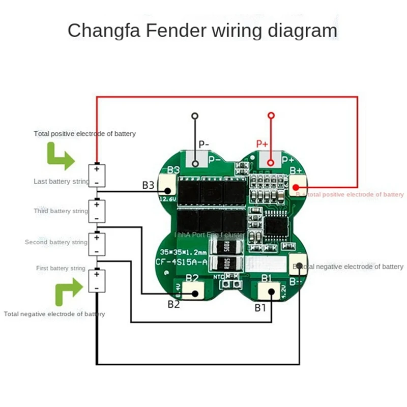 Bms 4S 16.8V 18650 Lithium Battery Pack Charging Board Overload Short Circuit Protection For Power Bank Power Tools