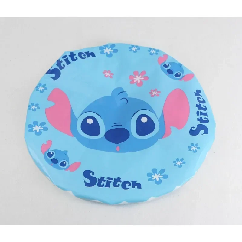 Disney Stitch Mickey Shower Cap Cartoon Pooh Bear Waterproof Hair Bashroom Supplies Shower Caps Reusable Hair Bonnet Bath Caps