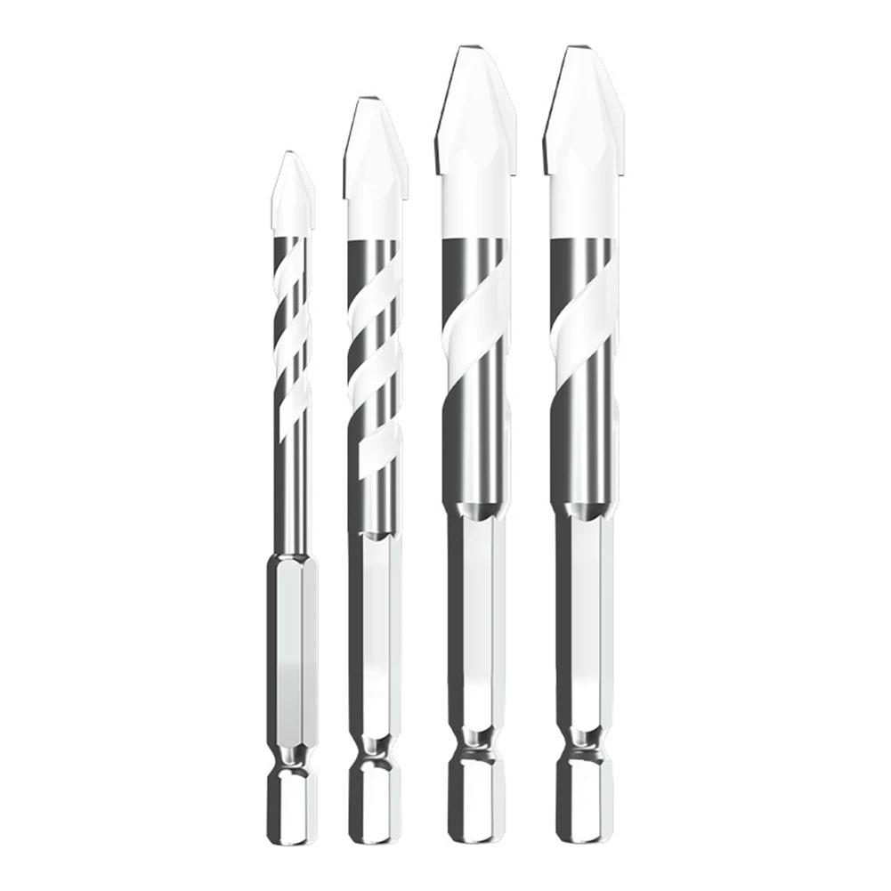 

Home Renovation Eccentric Drill Bit Hex Shank 6.35mm Drill Bit White And Gray 40CR Steel Material 6.35mm Hexagonal Shank