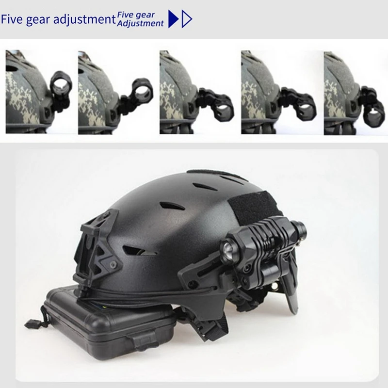 Helmet Special Lighting Flashlight Rail Helmet Replacement Parts Accessories 25Mm 5 Position Torch Clamp Torch Holder