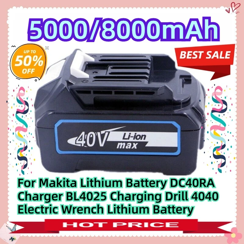 For Makita 40V Lithium Battery DC40RA BL4025 Charging Drill 4040 Electric Wrench Lithium Battery