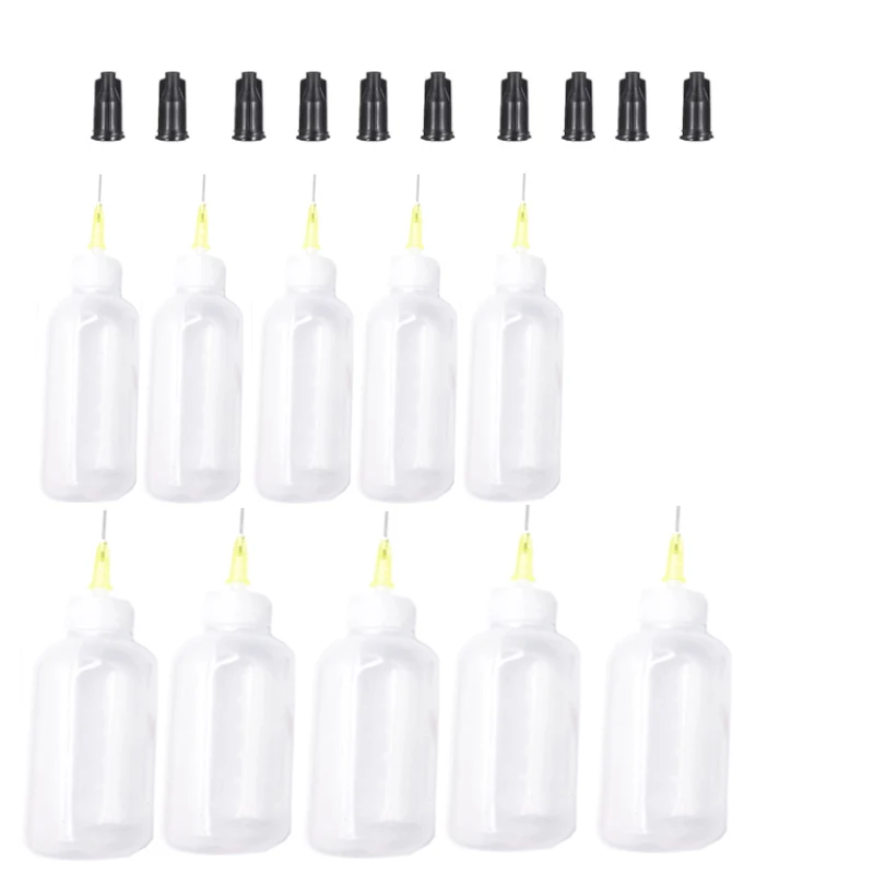 Plastic Needle Dispenser Bottles, 30ml & 50ml