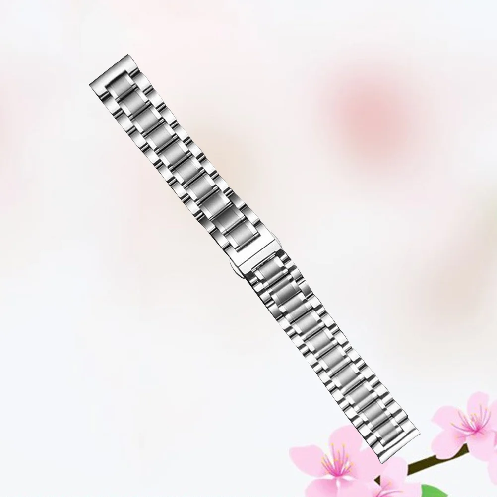 

Stainless Steel Watch Band Silver Solid Replacement Strap Classic Durable Luxury Fashion Wristband Comfortable Unisex Use