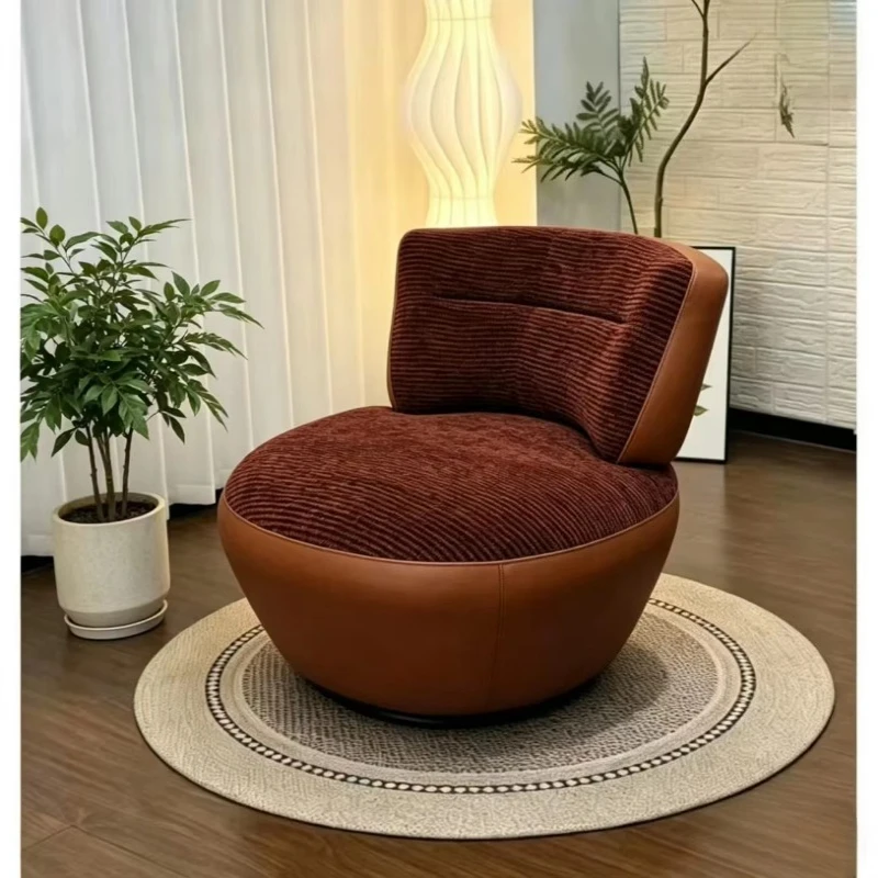 Solid wood single sofa chair rattan material modern simple design can be rotated and disassembled