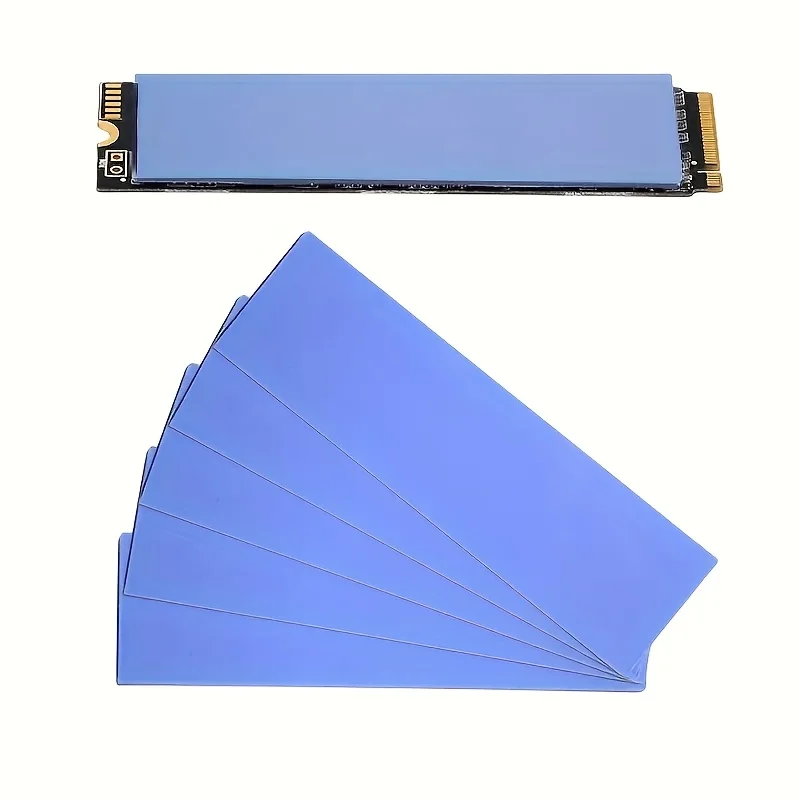 4pcs of Silicone Cooling Pads for M.2 2280 SSD NVMe, Graphics Card, Hard Drive, Memory, Thermal Conductive Silicone Sheet
