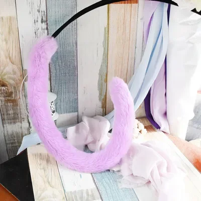 Hair Accessories Girl\'s Cartoon purple Cute Furry Cat/rabbit Ears Prop Headband Hair Bands tail Cosplay lolita Party Props