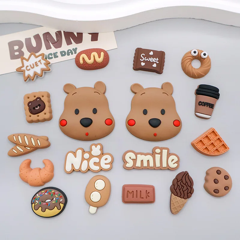 

MINISO Brown Theme Disney Pooh Bear Shoe Charms Cartoon Shoes Accessories Decorations Buckle Fit Clog Sandal Wristband Kids Gift