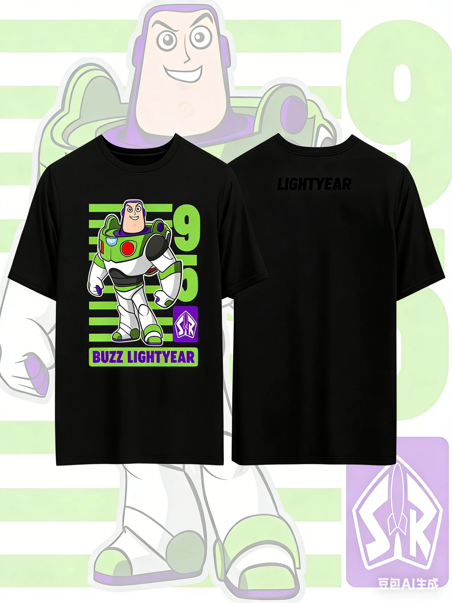 

Хлопковая футболка с принтом Disney Buzz Lightyear, повседневные удобные вентилируемые футболки в стиле аниме с героями мультфильмов для родителей и детей