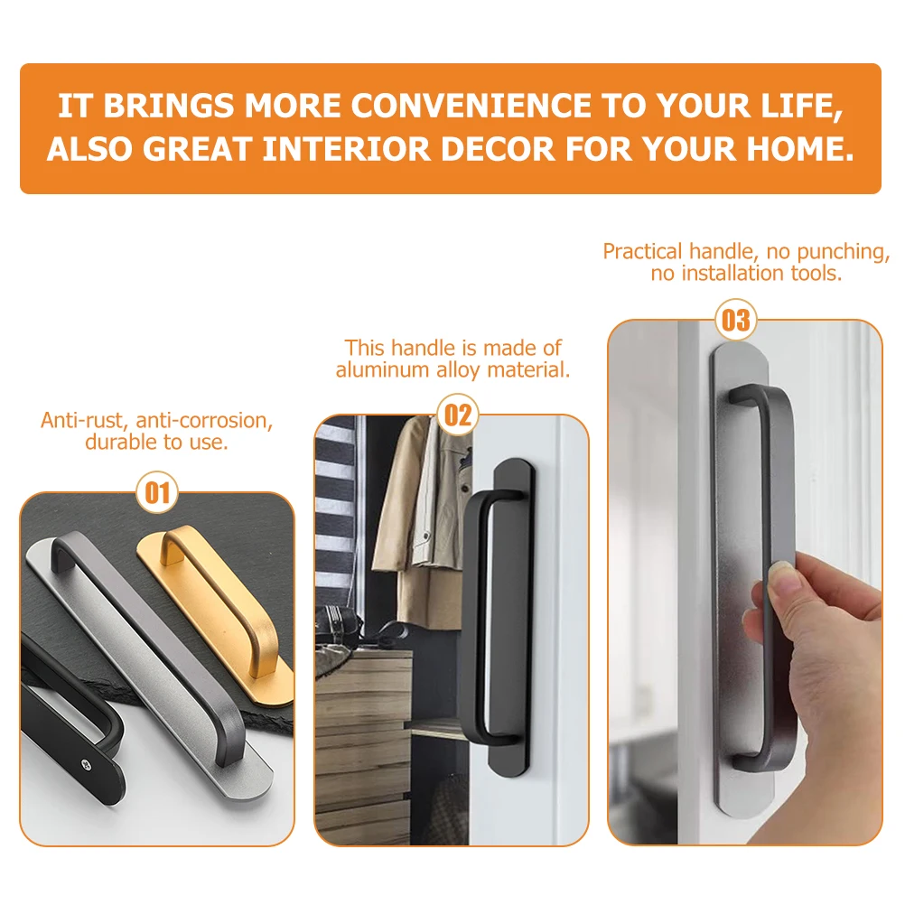 

Punch Free H Door H Replacement Sliding Door Cabinet Wardrobe H les Replacement Aluminum Alloy Bathroom Closet Hardware