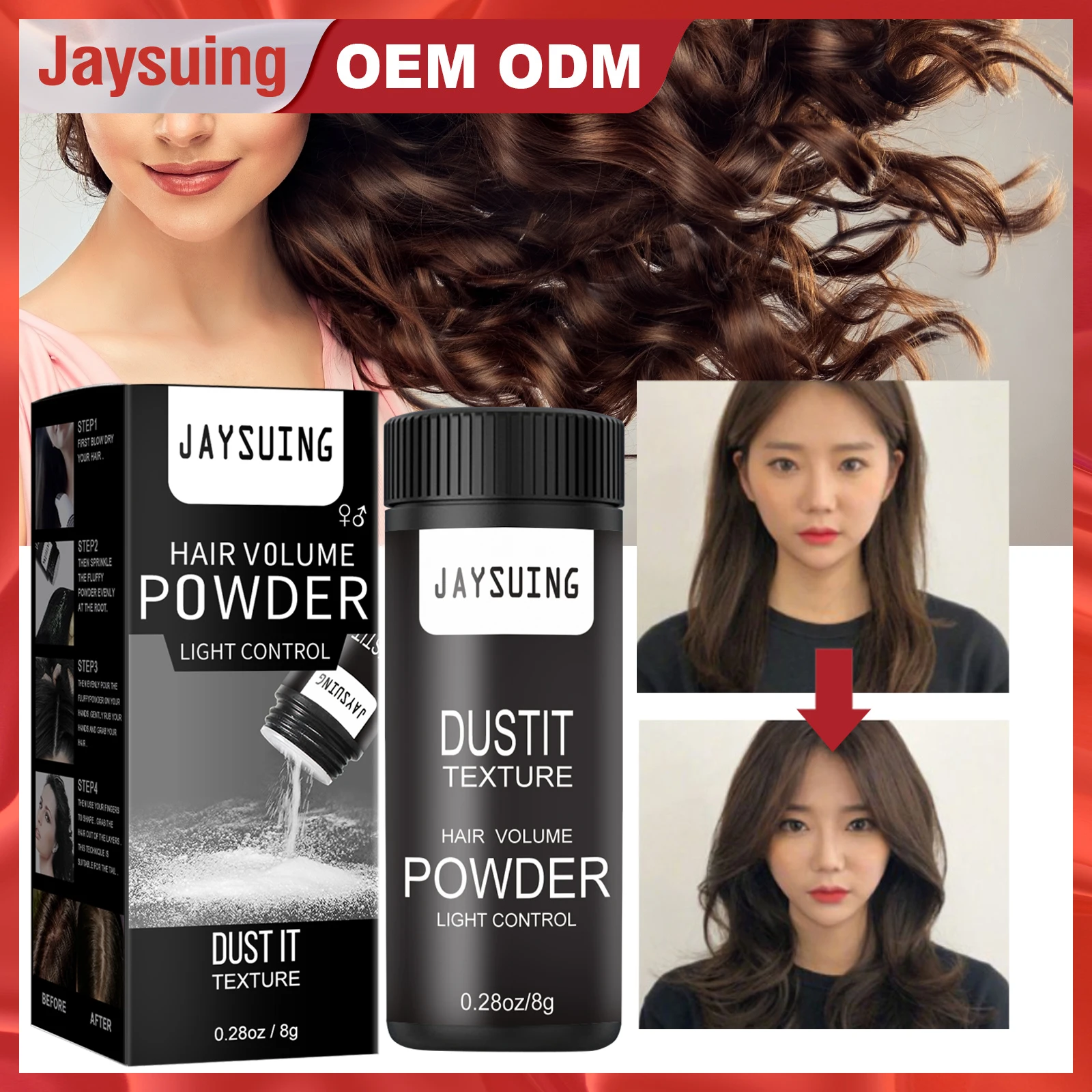 Natural Matte Hair Flurry Setting Powder Oil Control Head Non-wash Hair Puffer Setting Powder Instant Hair Volume Powder