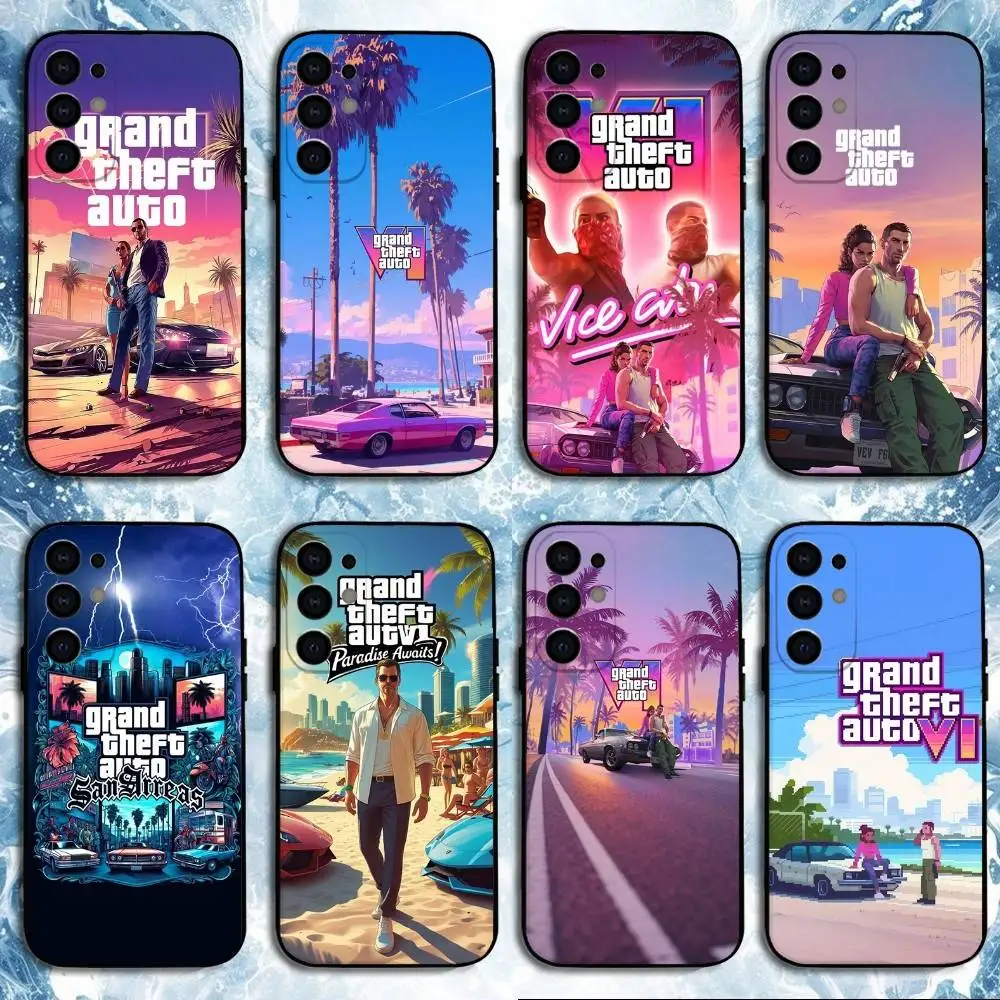

Game G-GTA 6 Vice City Phone Case For Samsung S25,S24,S23,S22,S21,S20,Plus,Fe,Lite,Others Black Cover