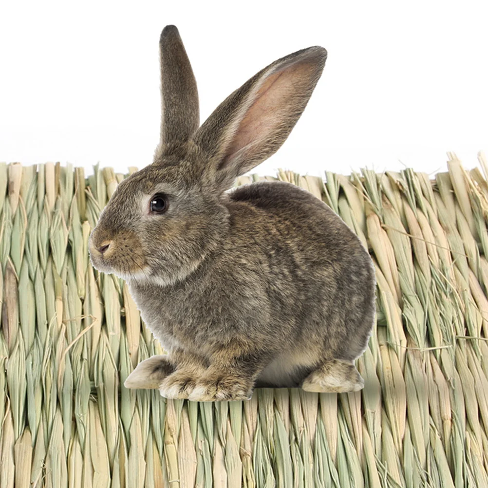 Pet tapete almofada coelho resfriamento natural tecido cama grama verão coelho pequeno hamster para colchão toppers