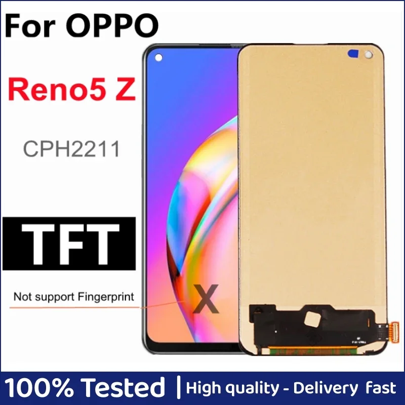 

6.4" TFT For Oppo Reno5 Z CPH2211 LCD Display With Touch Screen Digitizer Assembly for OPPO Reno 5 Z 5Z Display