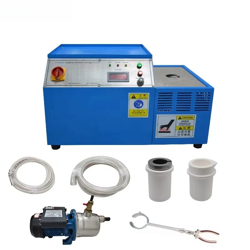 High Temperature Induction Melting Furnace for 1KG  Gold Silver Copper&Steel Speedy Smelting Machine