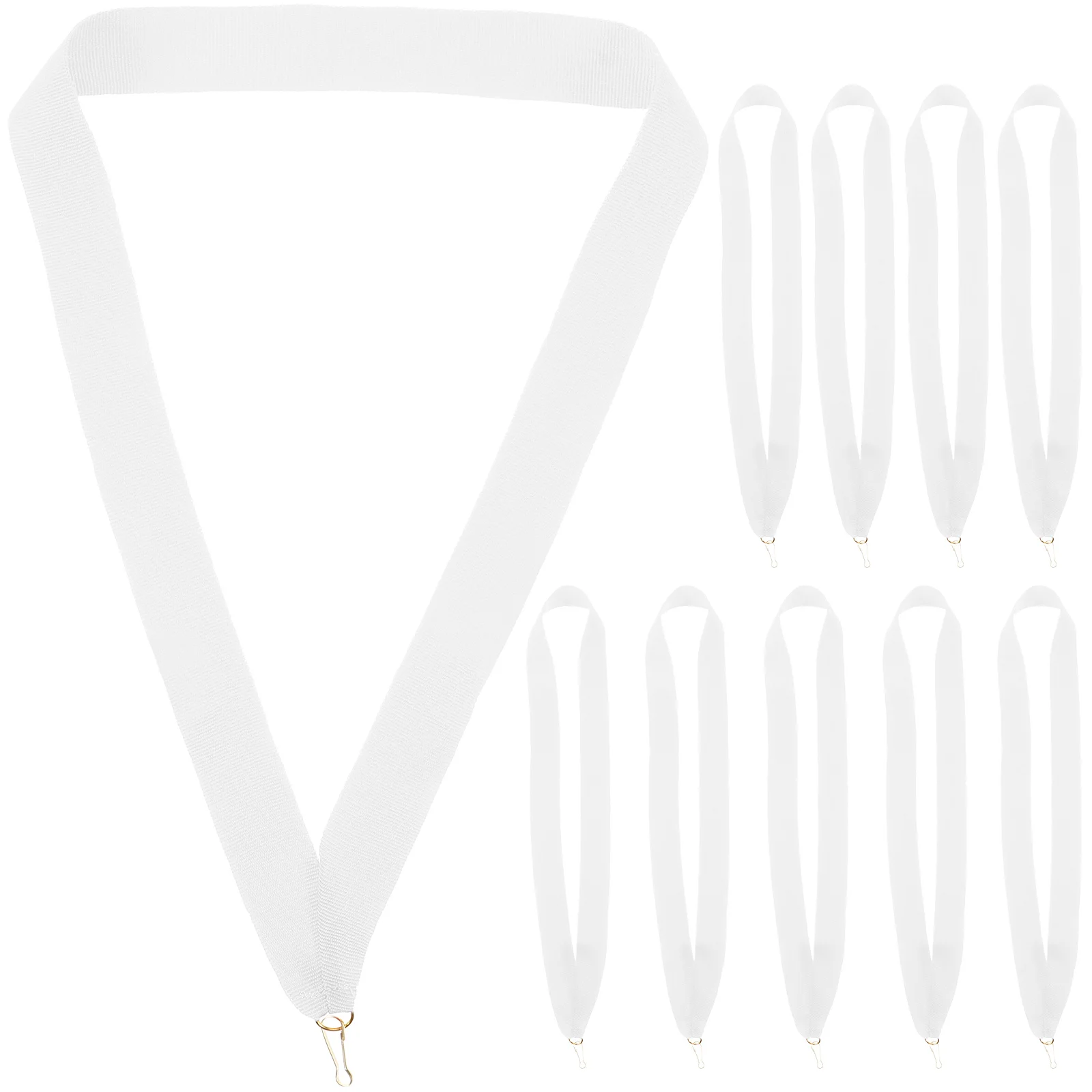 Award Ribbon Holder Medal Lanyard White Ribbons Running Polyester Competition Neck