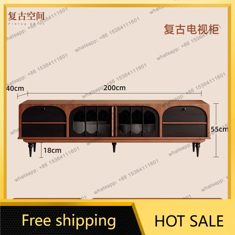 Doors Tv Stand Vintage Vertical Wall Mid Century Modern Tv Stand Luxury Drawers Meuble Television Salon Home Furniture