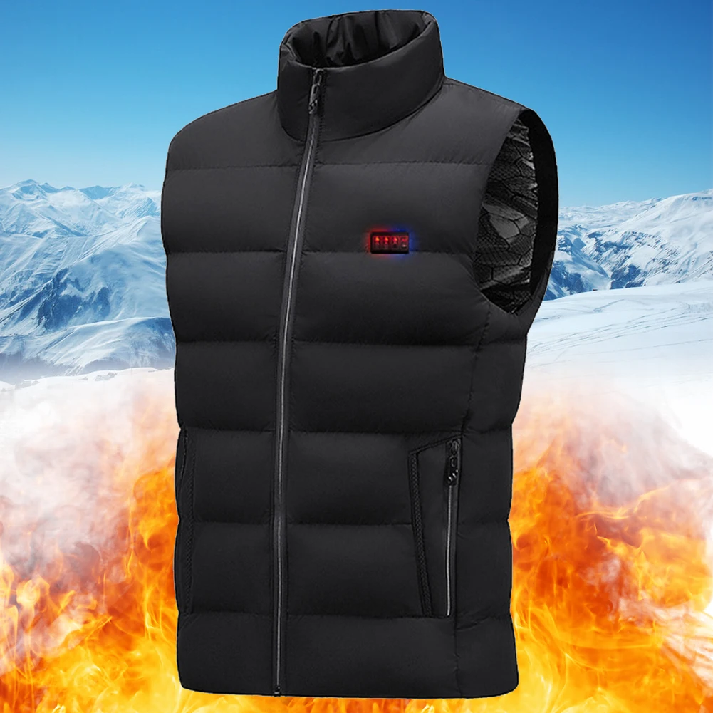 Unisex Electric Heated Vest Lightweight 23 Heating Zone Jacket Thermal Body Warmer USB Charging Gilet for Outdoor Camping Hiking