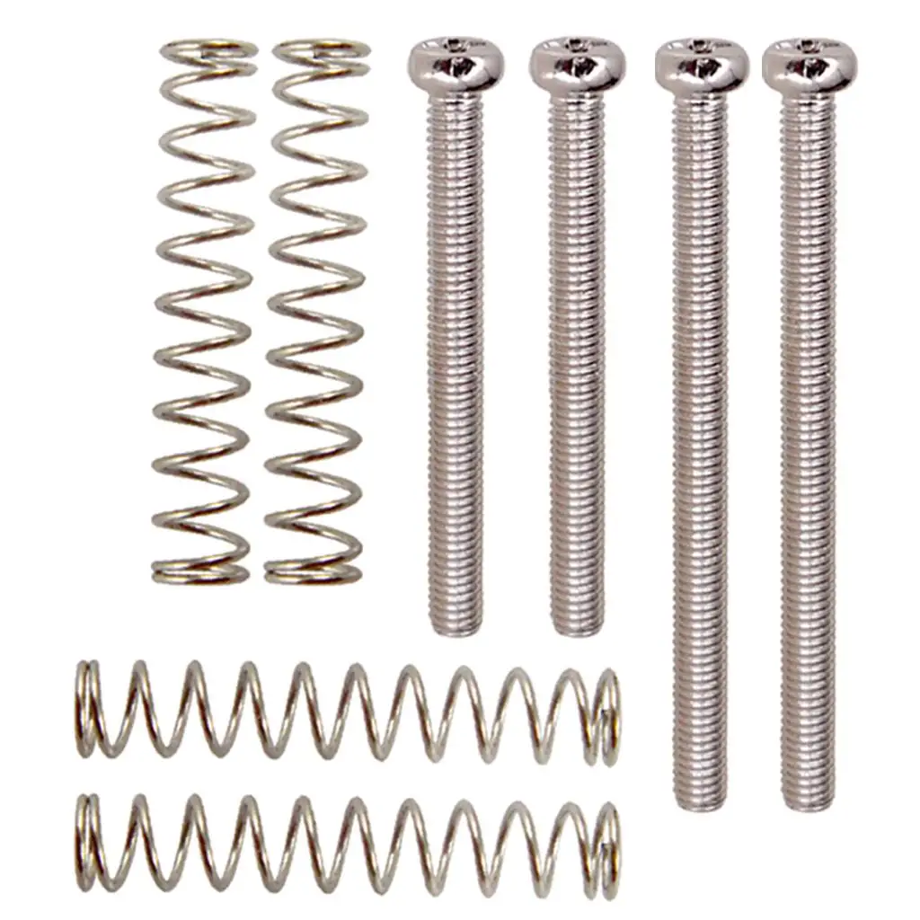 1 Set Iron Electric Bass Bridge Tailpiece Screws+Springs Musical Instrument Accessory Guitar Parts & Accessories