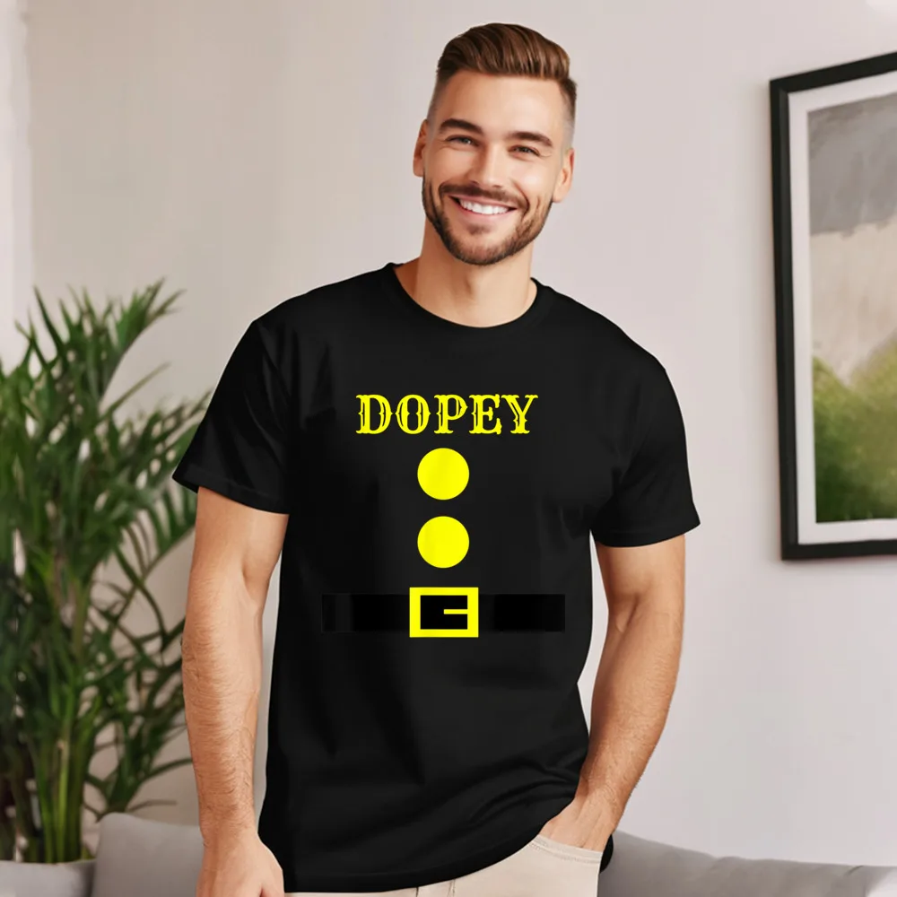 Birthday Dopey Dwarf Halloween Costume Dopey Round Collar T Shirt Thanksgiving Day Tees Girlfriend Funny 100% Cotton T Shirts