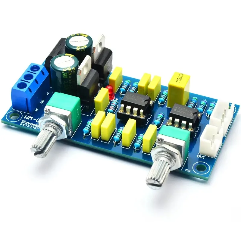 NE5532 Dual Power HIFI Low Pass Filter Board, Subwoofer Preamp Tone Board, Continuously Adjustable Cutoff Frequency & Volume