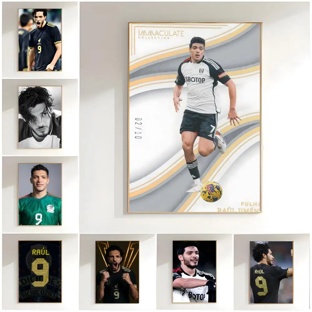footballer striker R-Raul Jimenez Poster Classic Wall Art  Home Decor  Peel and Stick Unframed
