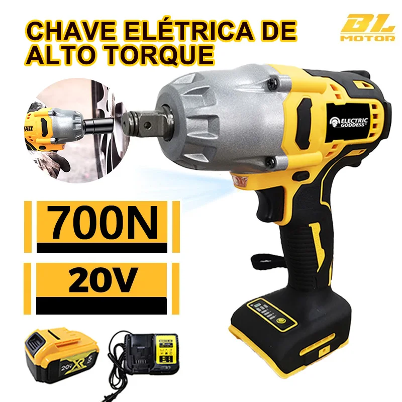 

Electric Goddess Electric Wrench parafusadeiras a bateria Impact Wrench parafusadeira For 20V Dewalt Battery ferramentas