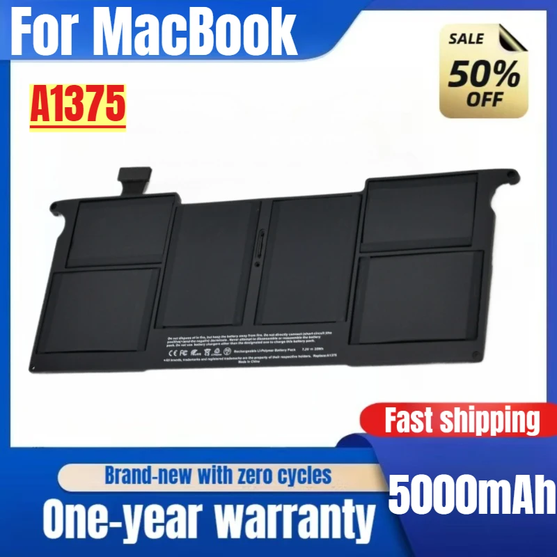 

Laptop Battery A1375 For MacBook Air 13 "A1370 2010 New Arrival High Capacity Battery High Quality Replacement Battery
