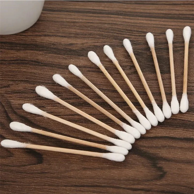 500pcs Double Head Cotton Swab Women Makeup Cotton Buds Tip for Wood Sticks Nose Ears Cleaning Health Care Tools 500pcs Double H