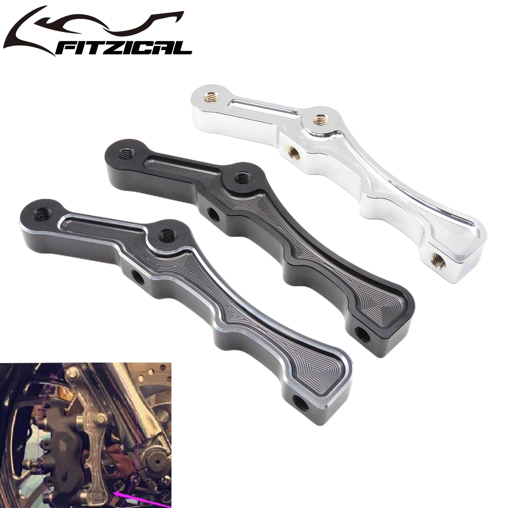 Soporte de Caliper de Freno Radial para Motocicleta, Soporte de Caliper de Freno de Disco Delantero para Harley Dyna Softail Fatboy Touring FLHX FLH Sportster