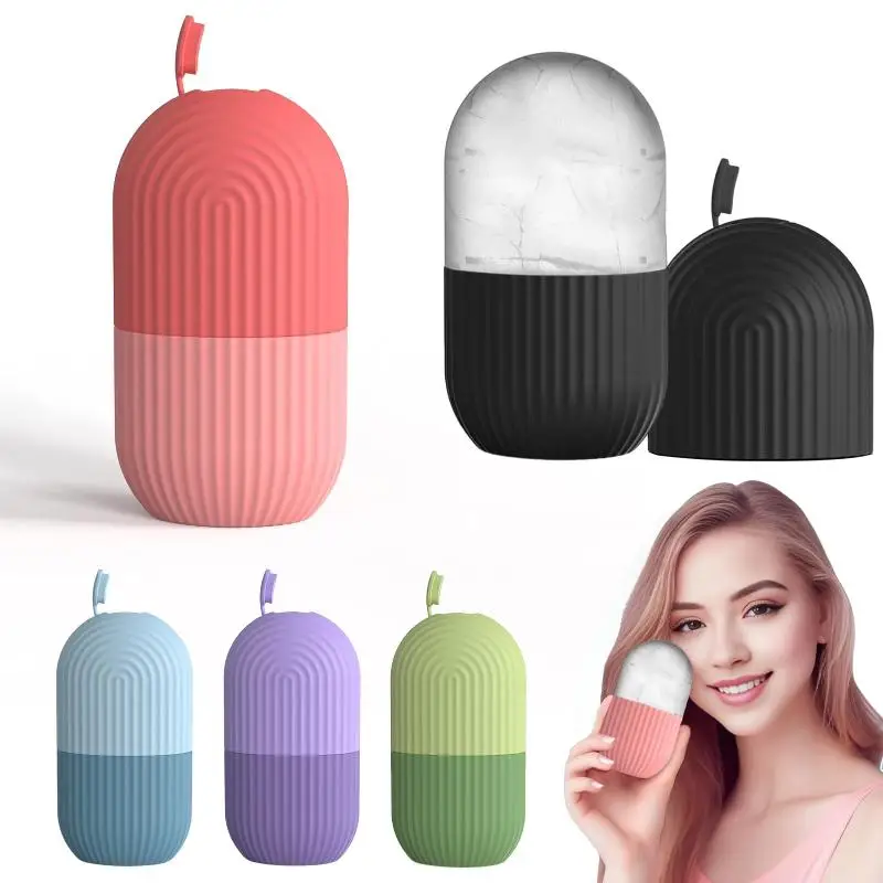 1Pcs Ice Face Roller Ice Cube Beauty Massage Silicone Ice Mold For Eye Puffiness Ice Facial Roller Shrink Pores