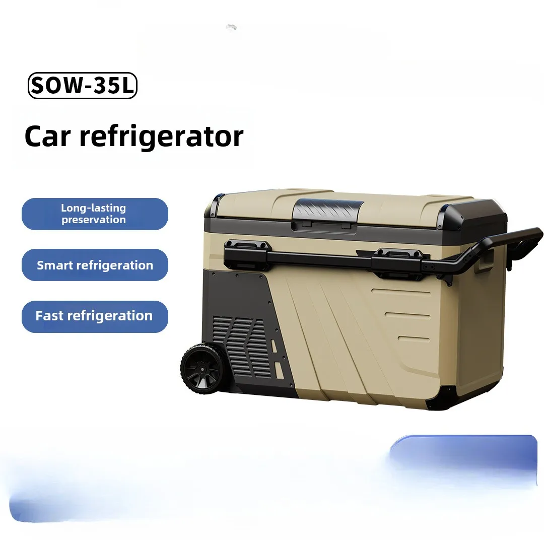 

35 liters car outdoor refrigerator compressor camping portable tie rod system