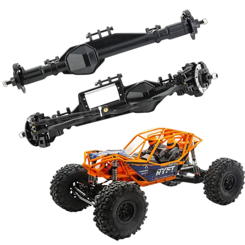 Aluminum Alloy RC Car Axial RBX10 Ryft Off-road Pipe Unwheeling Upgrading Accessories Axle Metal Front And Rear Axle Assemblies