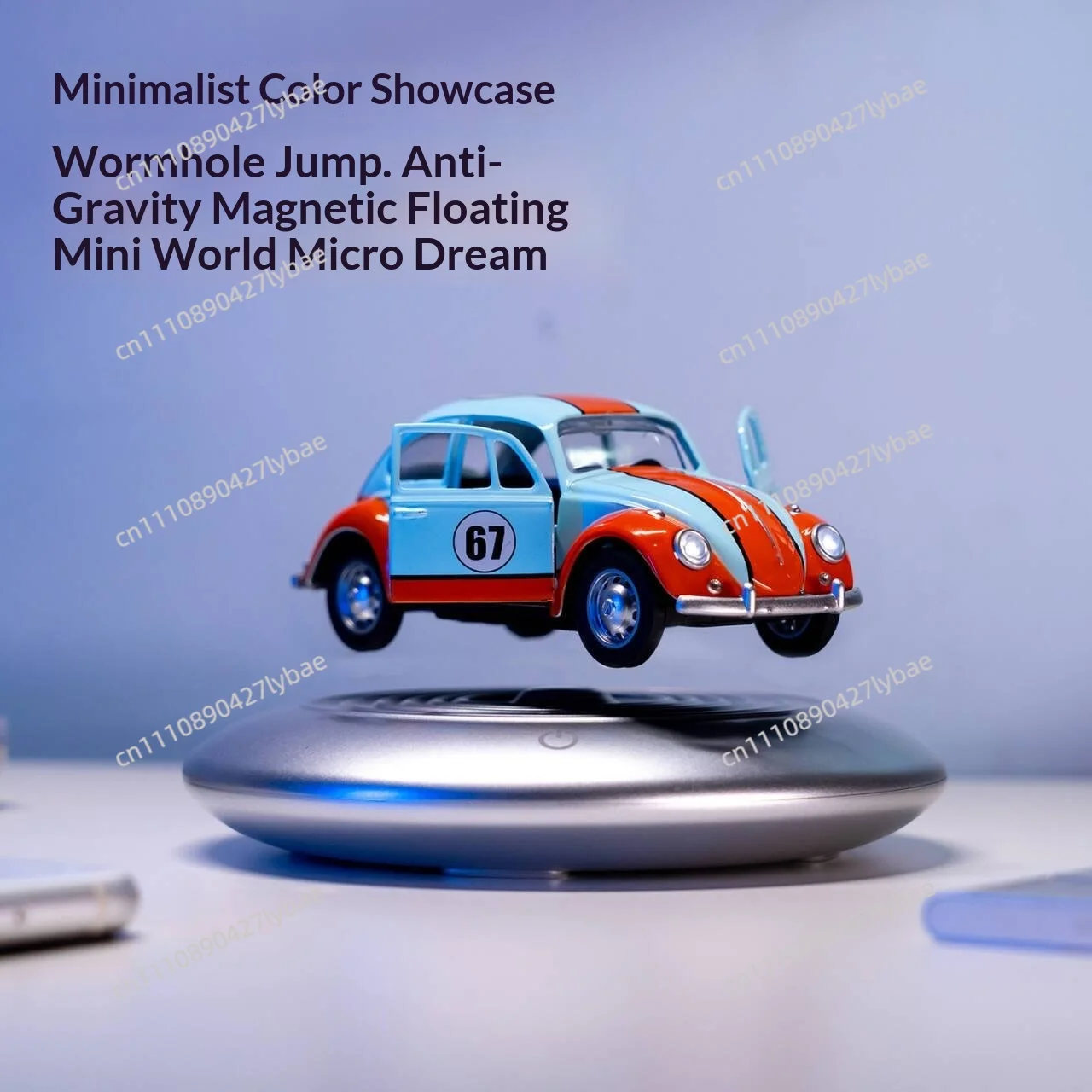 Magnetic Levitating Car with Metal Base, 360° Free Rotation, Magnetic Levitative Decor Home Office Desk Decor Creative Gift