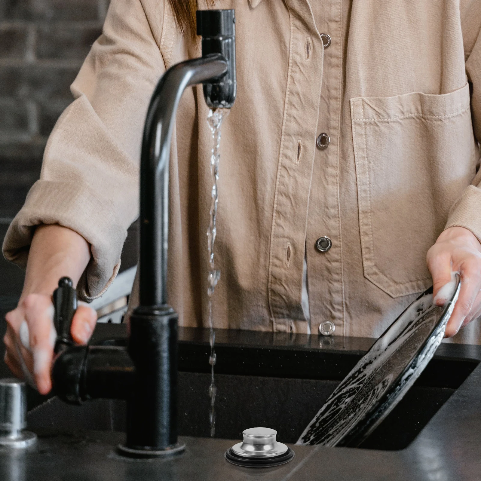 

Набор металлических сливных фильтров для раковины, высокопрочный кухонный фильтр с ручкой, тонкая работа, для улавливания остатков еды и волос