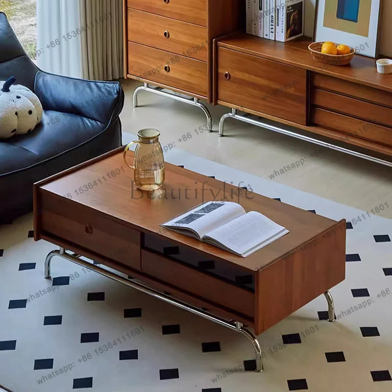 Wood Antique Coffee Table Transform Books Drawers Storage Side Table Unique Italian Center Mesa