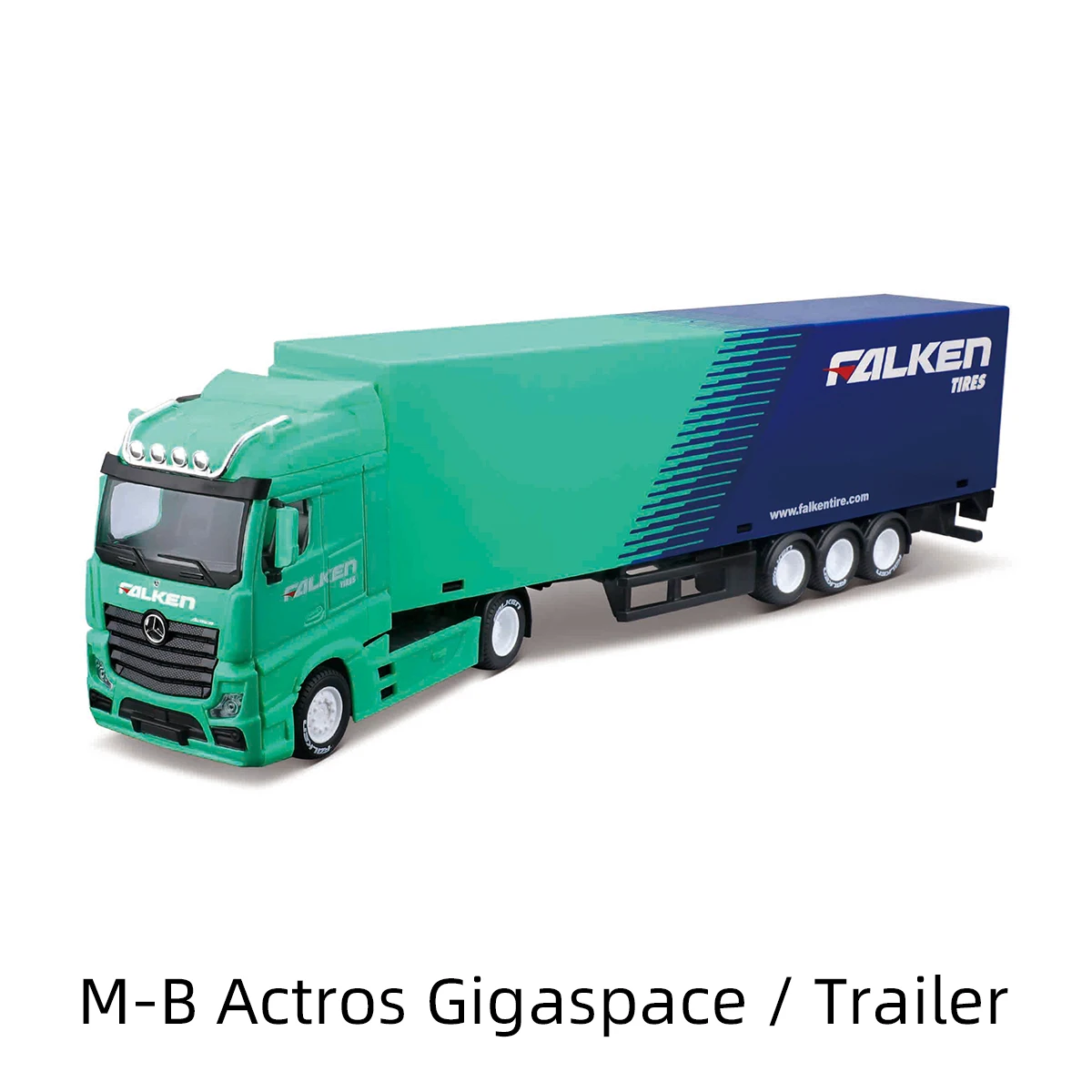 Bburago 1:43 Mercedes-Benz Actros GigaSpace Trailer Heavy Tractor Truck Black Die Cast Collectible Hobbies Motorcycle Model Toys