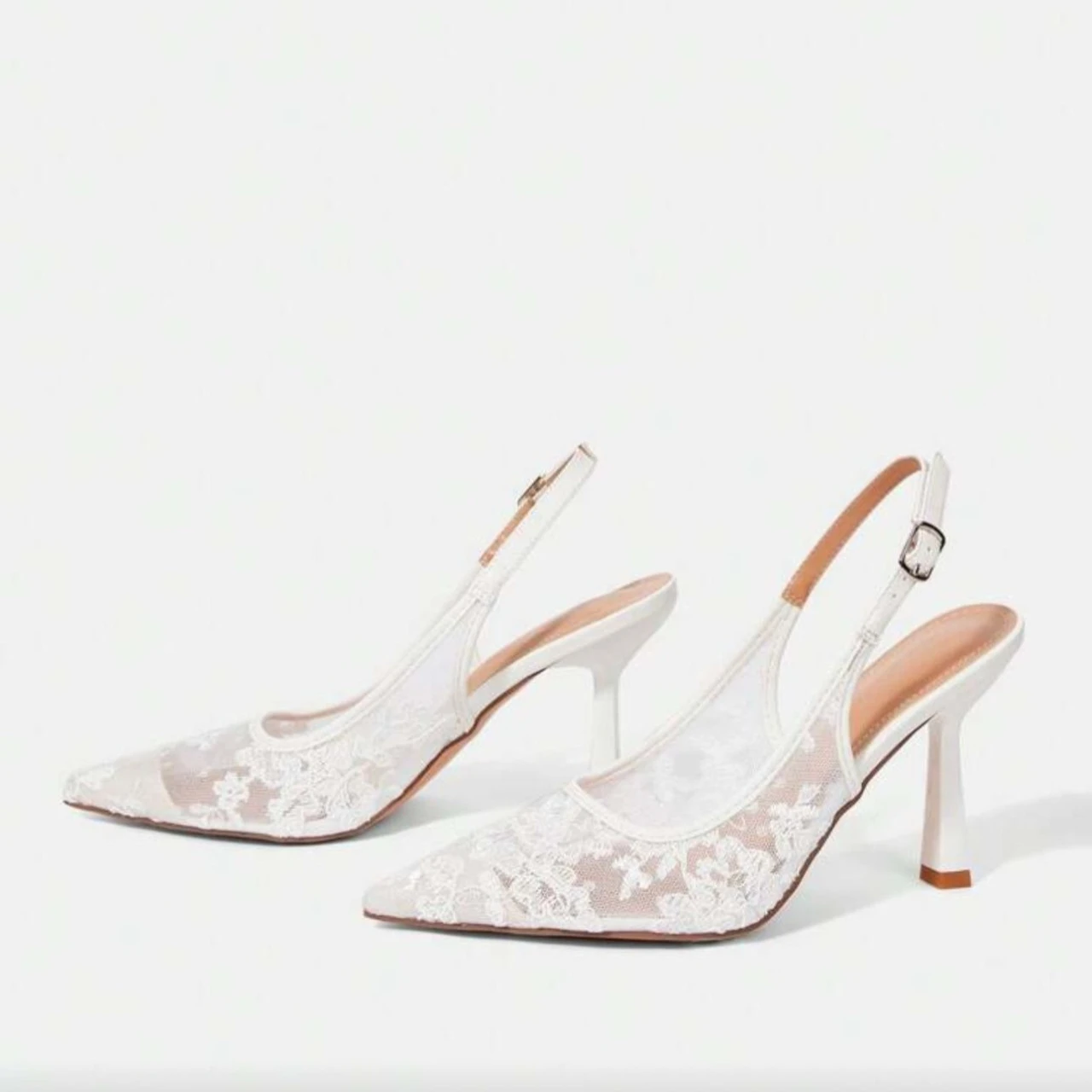 2026 Summer New Fashion High Heel Shoes Women  Pointed Toe Shoes Dresses Sandals Women Elegant Sex Appeal Lace Sandal 6643 image 4