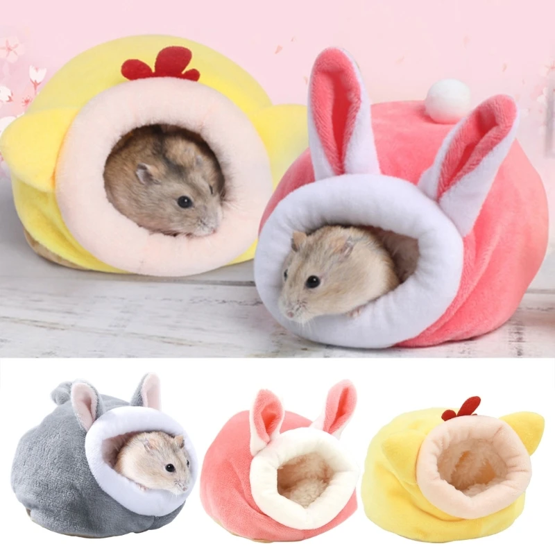 Windproof Hamster Nest Hamster House Glider Guinea Pigs Bunny Winter Plushy Nest